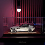 High quality 1:18 acrylic showcase with wooden base plate and LED lights