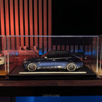 High quality 1:18 acrylic showcase with wooden base plate and LED lights