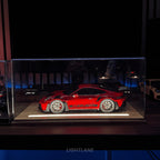 High quality 1:18 acrylic showcase with wooden base plate and LED lights